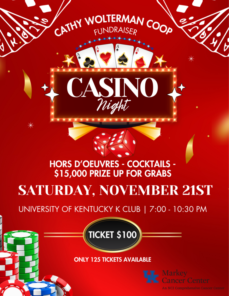 Casino Night for the Cathy Coop Fund flyer